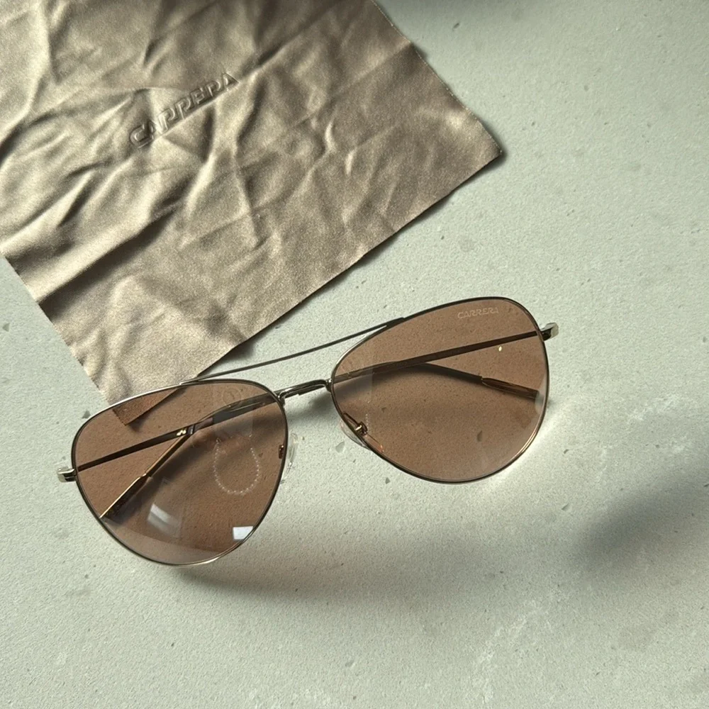 Carrera Aviator Sunglasses with Gold Frame